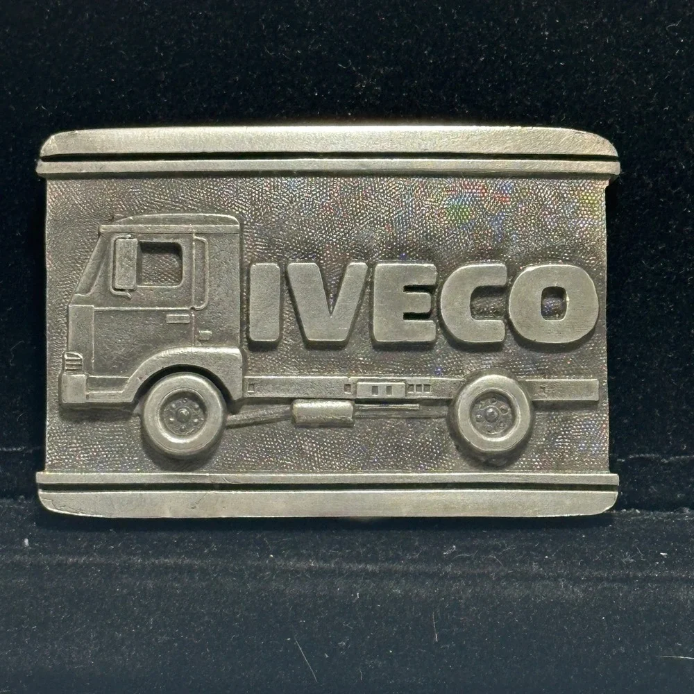 Vintage IVECO Semi Truck Tractor Trailer Advertising Belt Buckle 1984 Limited Ed